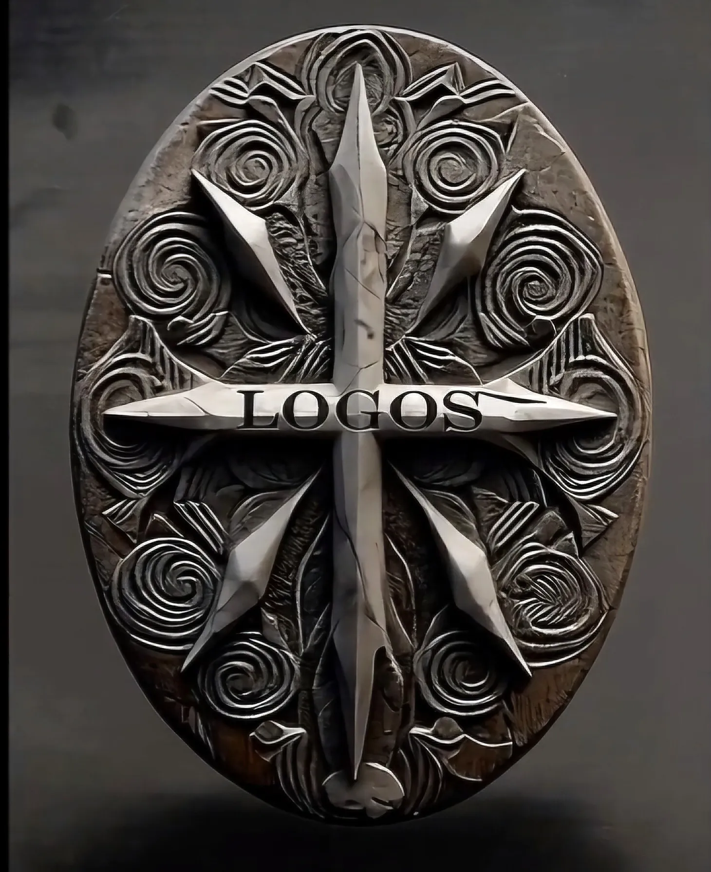 A marble cross carved in stone — symbol of enduring faith